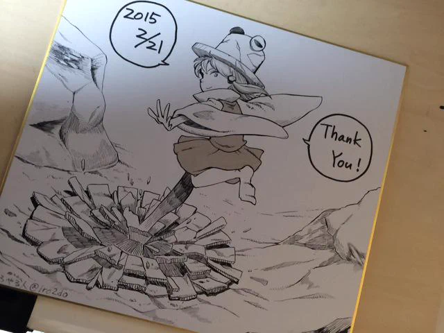 アフターイベント用に一枚だけ描きました色紙 