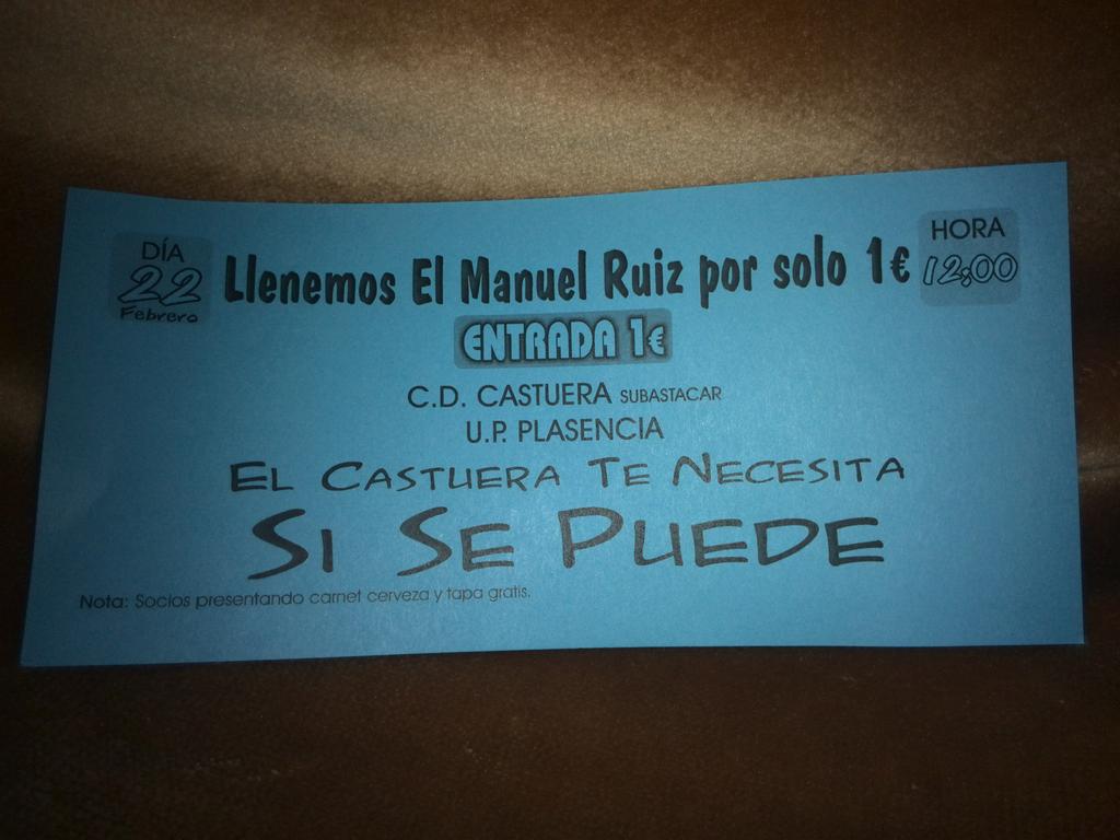 Solo los que estén allí podrán saber lo que va a pasar...
 <a href="/CD_Castuera/">CDCastueraSubastacar</a>  todos somos uno!!!!