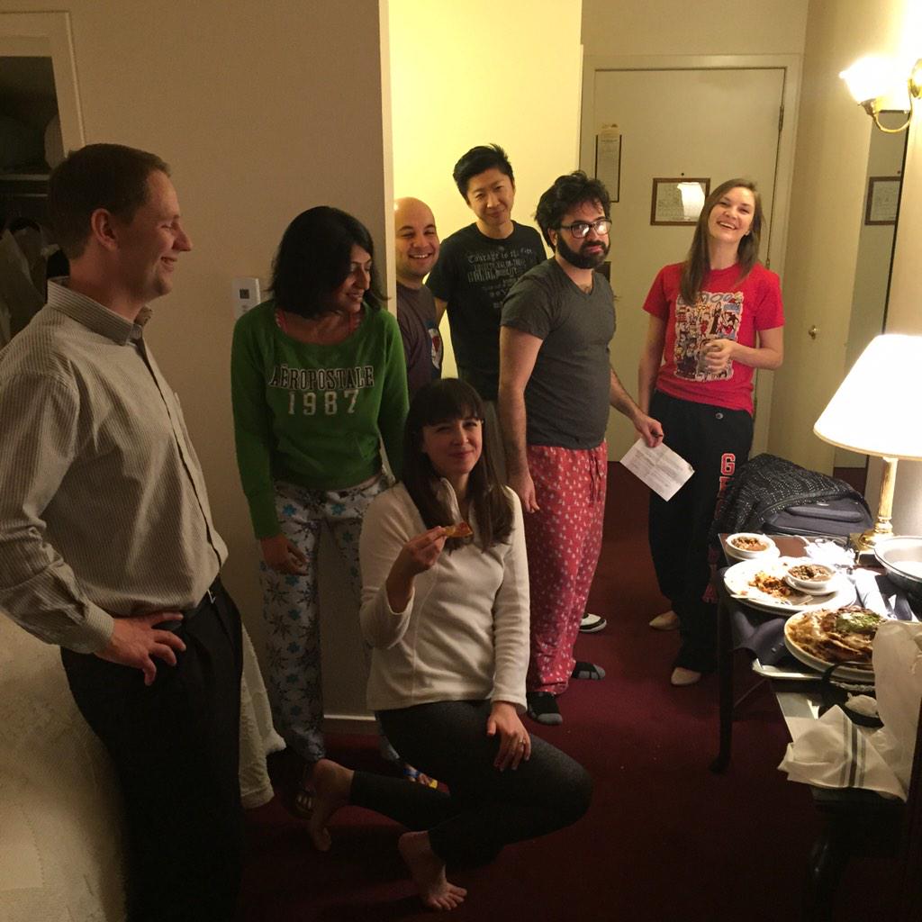 Room service break during our practice sessions #Nachos #NICC15