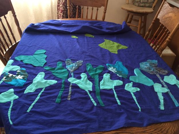 My Taro leaves coming along #quilt for #johnpestana