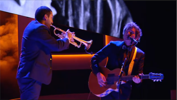 Matthieu Chedid et Ibrahim Maalouf lors des Césars 2015 Matthieu Chedid et Ibrahim Maalouf lors des Césars 2015