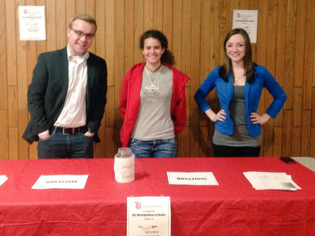 Doing our first fundraiser by partnering with the theater department tonight. Join us again tomorrow night!