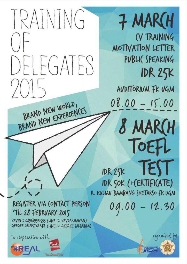 AMSAUGM's tweet photo. @pmkkugm @himikafkugm @HimagikaUGM @Mapadok_UGM @MSC_FKUGM Training of Delegates 2015! Special price for KMFK UGM http://t.co/wnUBf4TWv0