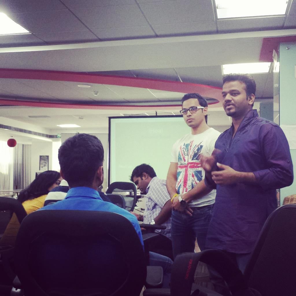 Visiting #Bangalore's creative startup scene. 27 teams presented their ideas today in an event by <a href="/launch_startups/">Weekend Ventures</a>.