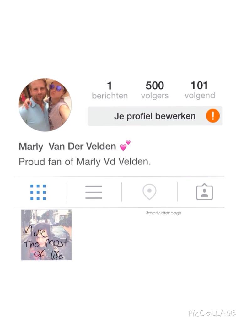 !! Op instagram heb ik de 500 volgers gehaald. Op de helft van 1k! Whoewhoeeh😊
