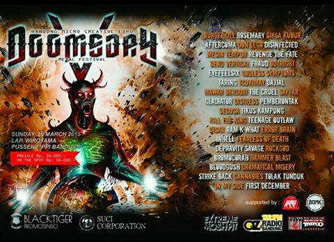 GuzBegundal's tweet photo. "@DOOMSDAY_hell: DON'T MISS IT !! 29 March 2015 #DOOMSDAY5 @BTpromosindo_ @Dthronestore @hellprint @SuperMusic_ID http://t.co/9l1jPzprNR"