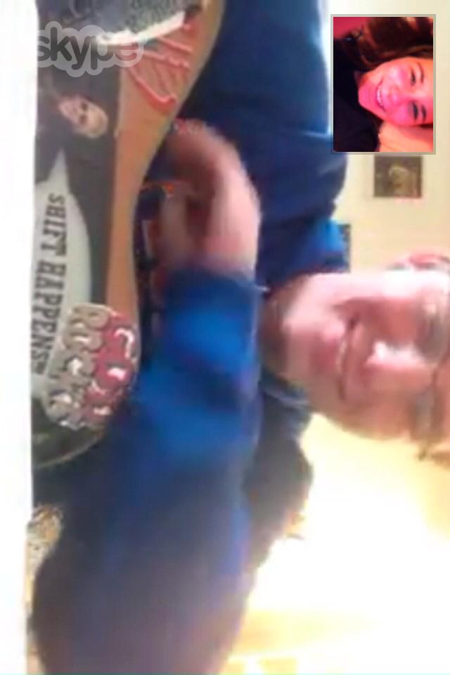 KennonStephanie's tweet photo. I'm so lucky to have this goof ball! He sang and danced with me over Skype http://t.co/UYxahgFprI