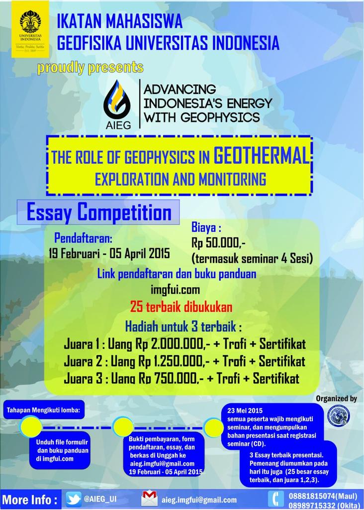 Here it goes! Advancing Indonesia's Energy with Geophysics 2015. So Let's register now! @imgf_ui <a href="/uiscaapg/">AAPG UI SC</a> <a href="/ui_seg/">SEG SC-UI</a>