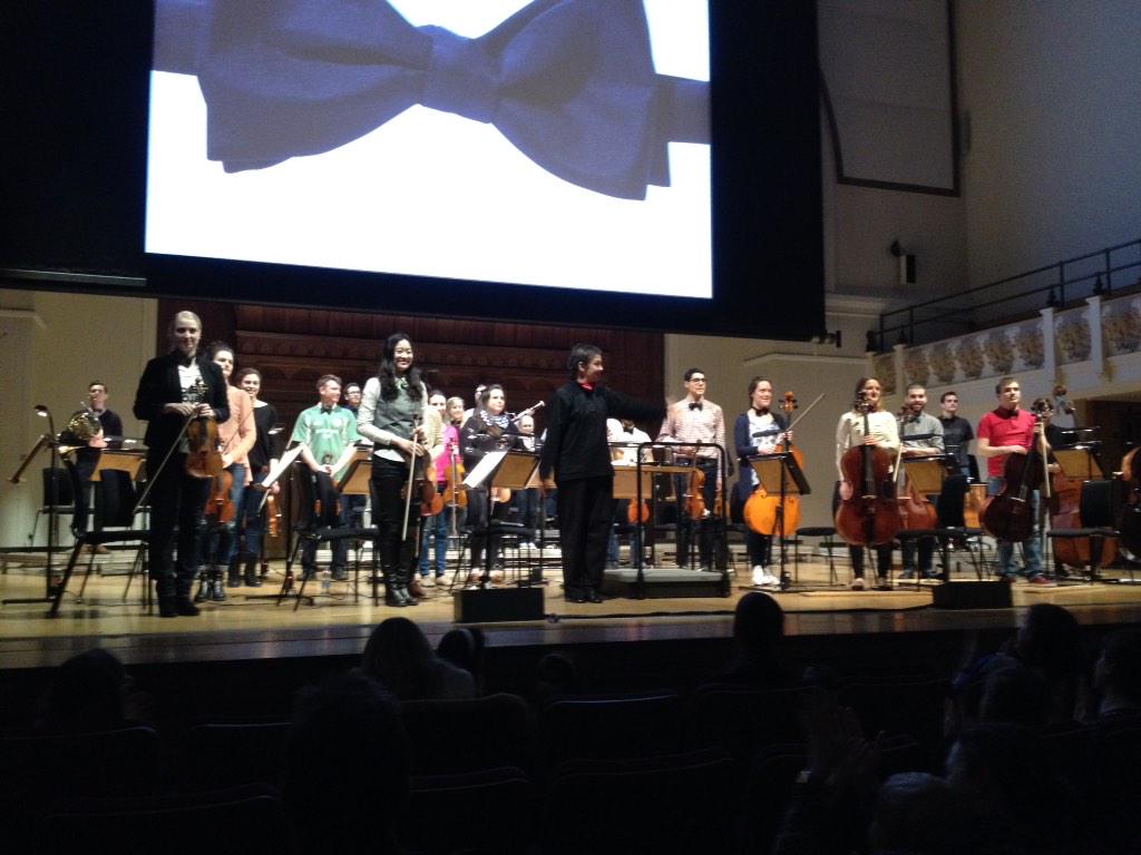 'who's behind the bow tie' concert was great! inspirational week with <a href="/SouthbankSinf/">Southbank Sinfonia</a> thank you very much!