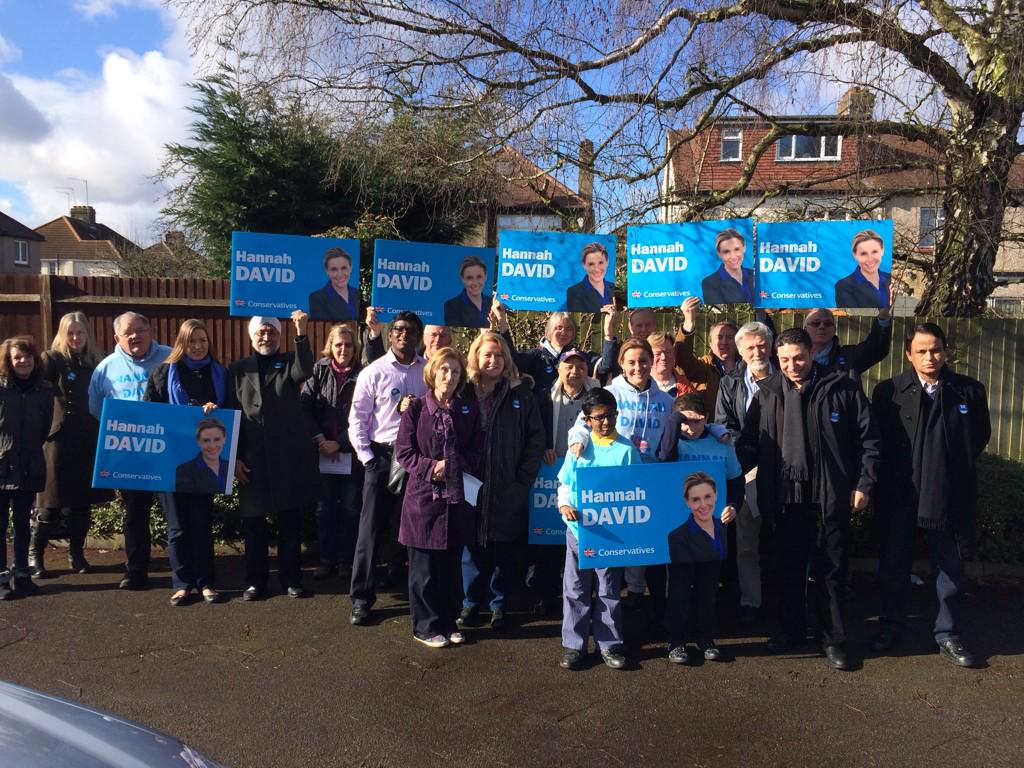 HannahMDavid's tweet photo. Another great @Conservatives turn out in Harrow West this morning! Thanks for coming guys! #securingbritainsfuture http://t.co/Se4IFDqBvz
