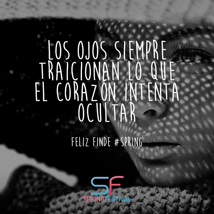 SpringAlc's tweet photo. "Los ojos siempre traicionan lo que el corazón intenta ocultar" #FelizFinde #Spring http://t.co/e15ifVmq3k