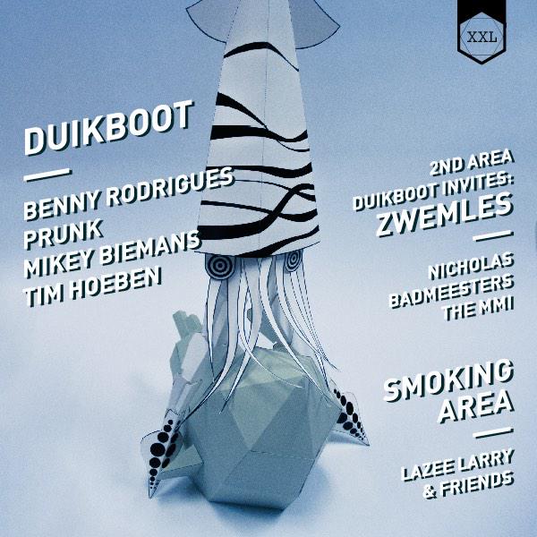 VOLGENDE WEEK Duikboot met <a href="/bennyrodrigues/">Benny Rodrigues</a>, Prunk, @timhoeben, Nicholas en veel meer! xxl-event.nl