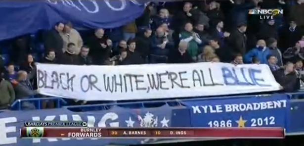 Chelsea banner today. #CFC