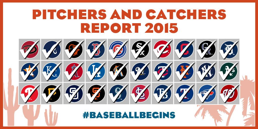 MLB's tweet image. EVERYONE is here. #BaseballBegins