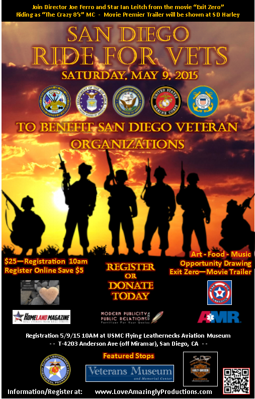 CJMachado3's tweet photo. @realcombatlife San Diego Ride for Vets PRESS RELEASE
Coming 5-9-2015
http://t.co/WdOZWwqwzR
 https://t.co/sQCXl1gPbd http://t.co/x9UbfBp9rM