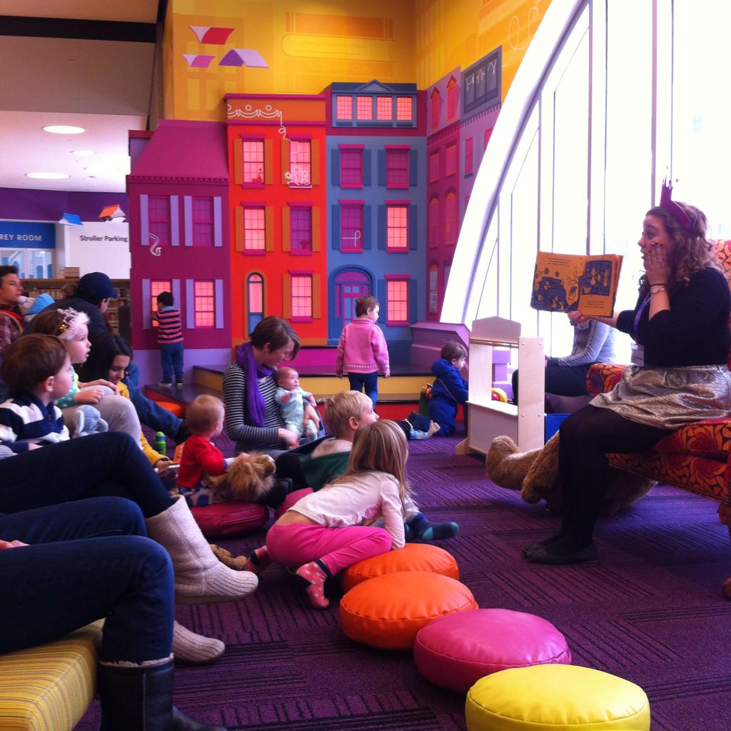 BPLBoston's tweet photo. #Kids enjoy the #story time area in the new #Children's #Library #checkoutBPL http://t.co/VrHAtwVyay