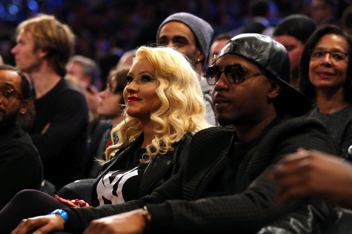 DatPiff's tweet photo. NAS​ x Christina Aguilera​ at the NBA All-Star Game. Hmm. http://t.co/I9AGUHeMKY