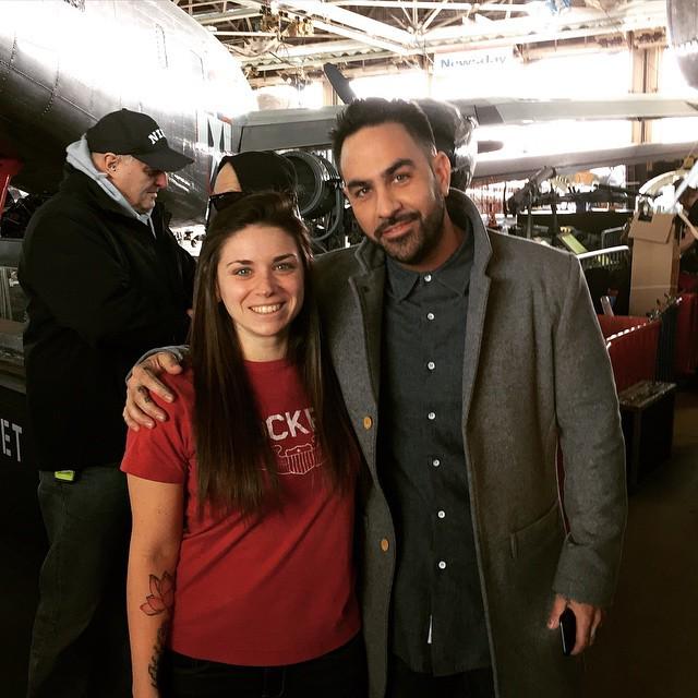 AAMFRG's tweet photo. Cockpit store manager at the American Airpower Museum with Chris Nunez from "Ink Master"! http://t.co/7PmP4RkZ0B … http://t.co/nC2rXv2XxM