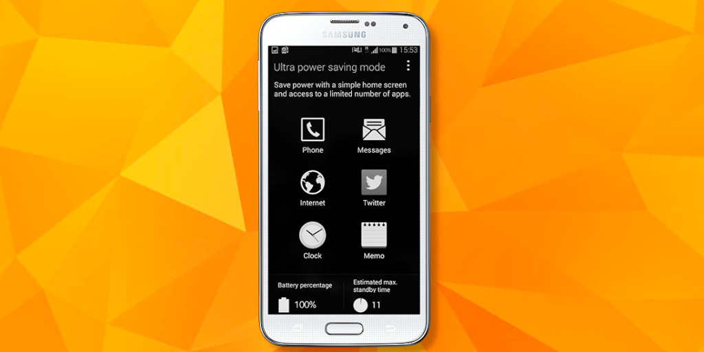 samsungmobilemx's tweet photo. Si te pasaste horas viendo videos y estás por quedarte sin pila, ahorra batería con #UltraPowerSavingMode http://t.co/wKhE0rS9Og
