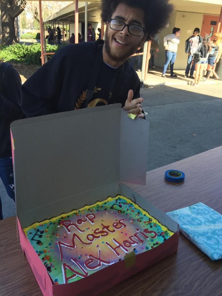 Alex Harris is recognized for Winning the Wild 94.9 Radio Station's KING OF THE MIC CONTEST