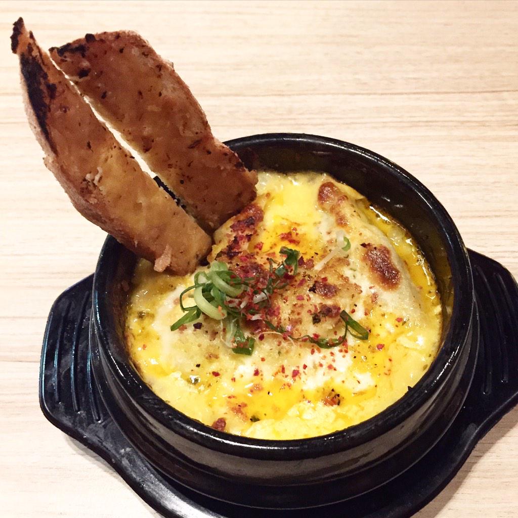 danealbay's tweet image. I don't always post food photos but this baked bacon &amp;amp; cheese mandu from Eum-Ma-Nae must be shared. #SojuBar #Korean