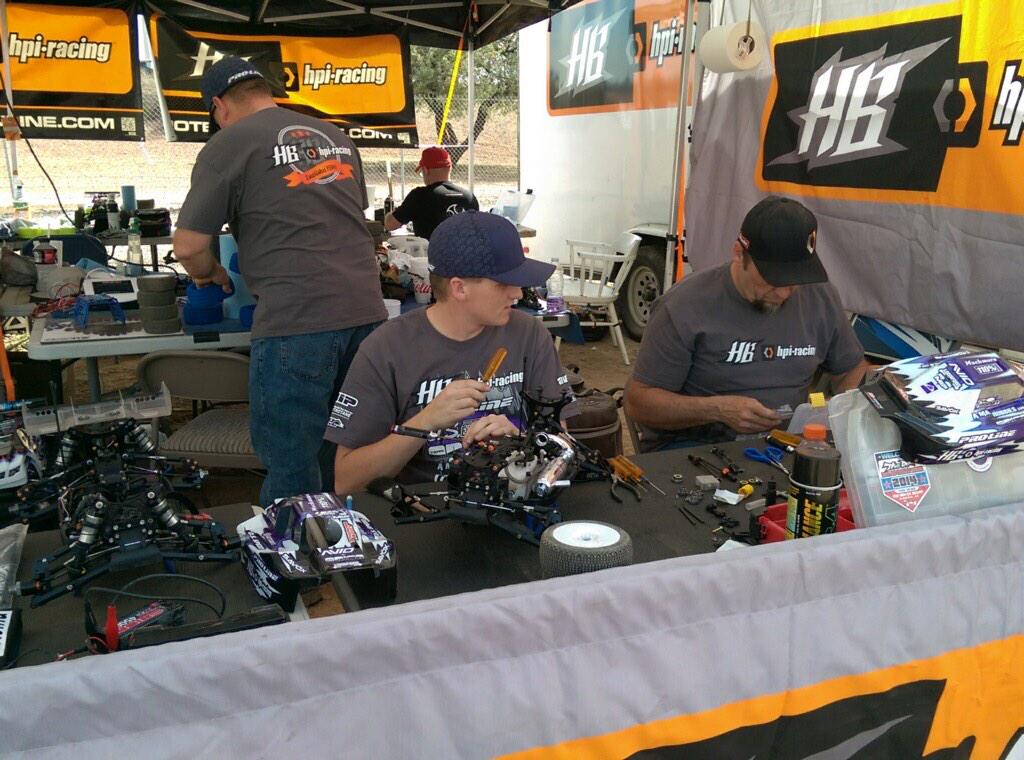 OfficialHPI's tweet photo. Team #hbhpiracing getting ready @ 2015 #DirtNitroChallenge #hbd815 #hbd8t #tytessmann #tannerstess #davidronnefalk http://t.co/sKirDPa5ft