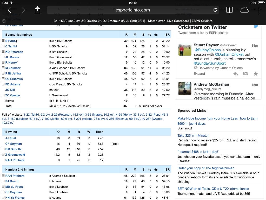 Well bowled <a href="/BernardScholtz/">Bernard Scholtz</a> !! #13wickethaul