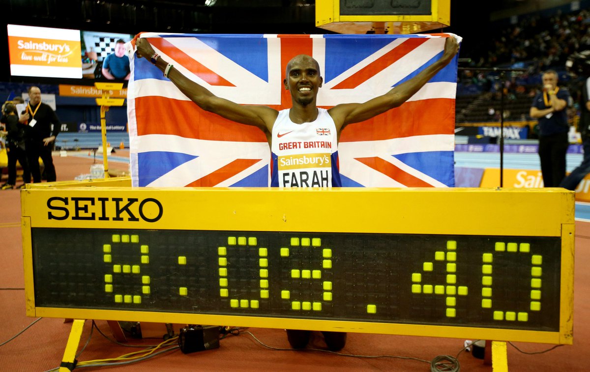 BBCSport's tweet photo. We all love to see a world record go...

Watch @Mo_Farah's two-mile masterclass http://t.co/yrXAqwQE68 http://t.co/klLhS8QZKq