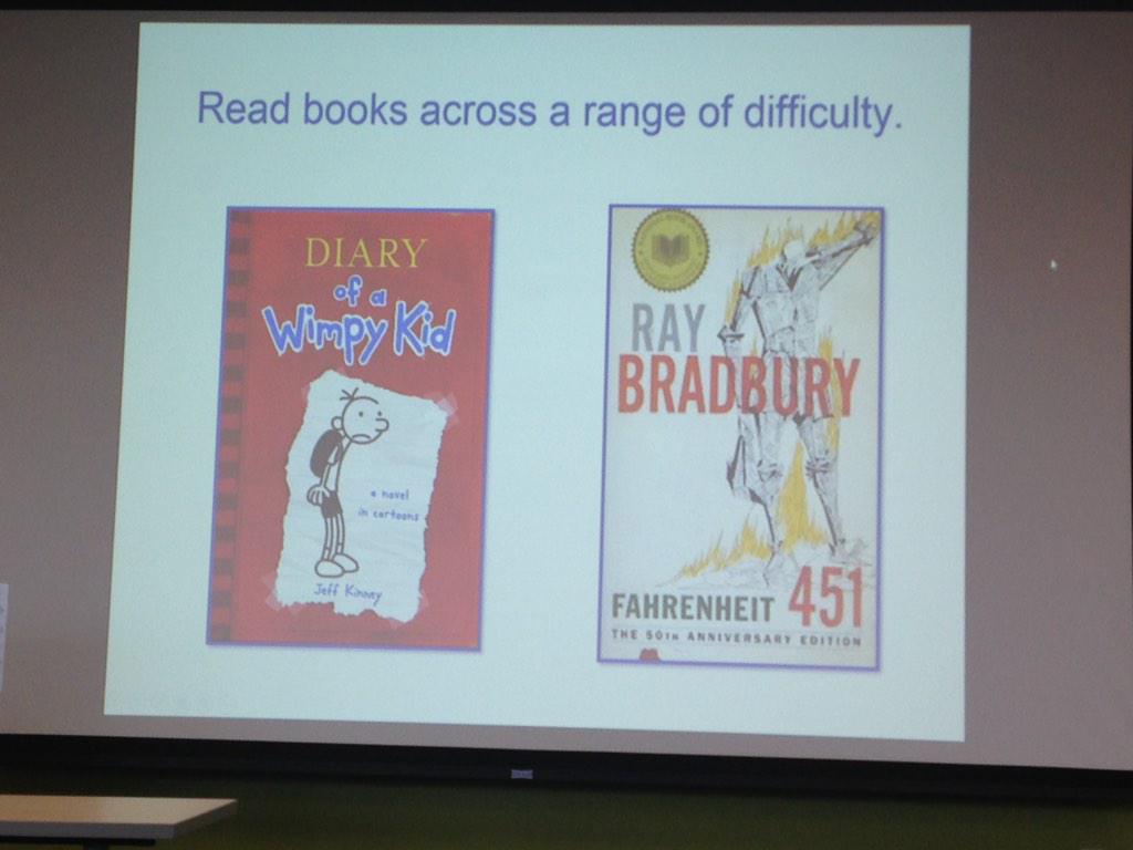 Diana_Sarao's tweet photo. Similarity between these books? Same Lexile. From @donalynbooks #TALE2015 #katyisd http://t.co/W4dhgNpP6S