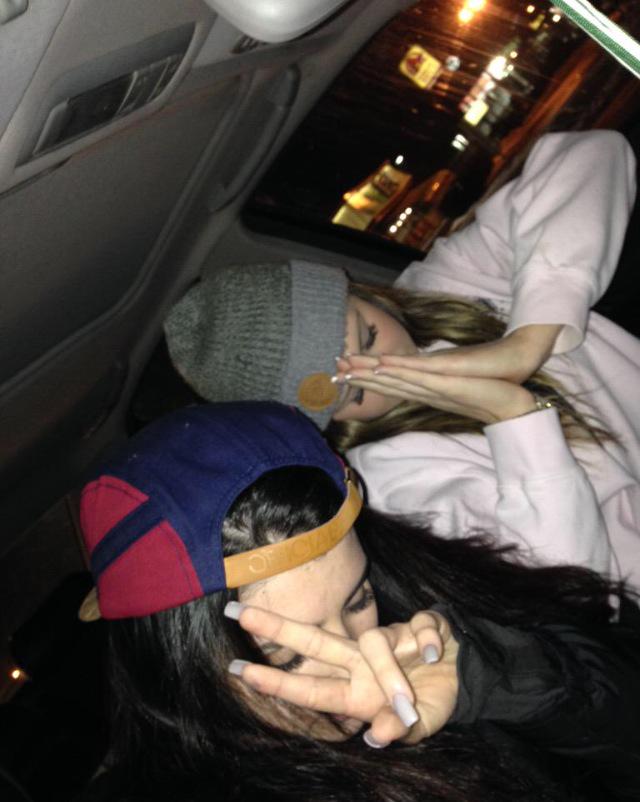 Pray hands peace signs