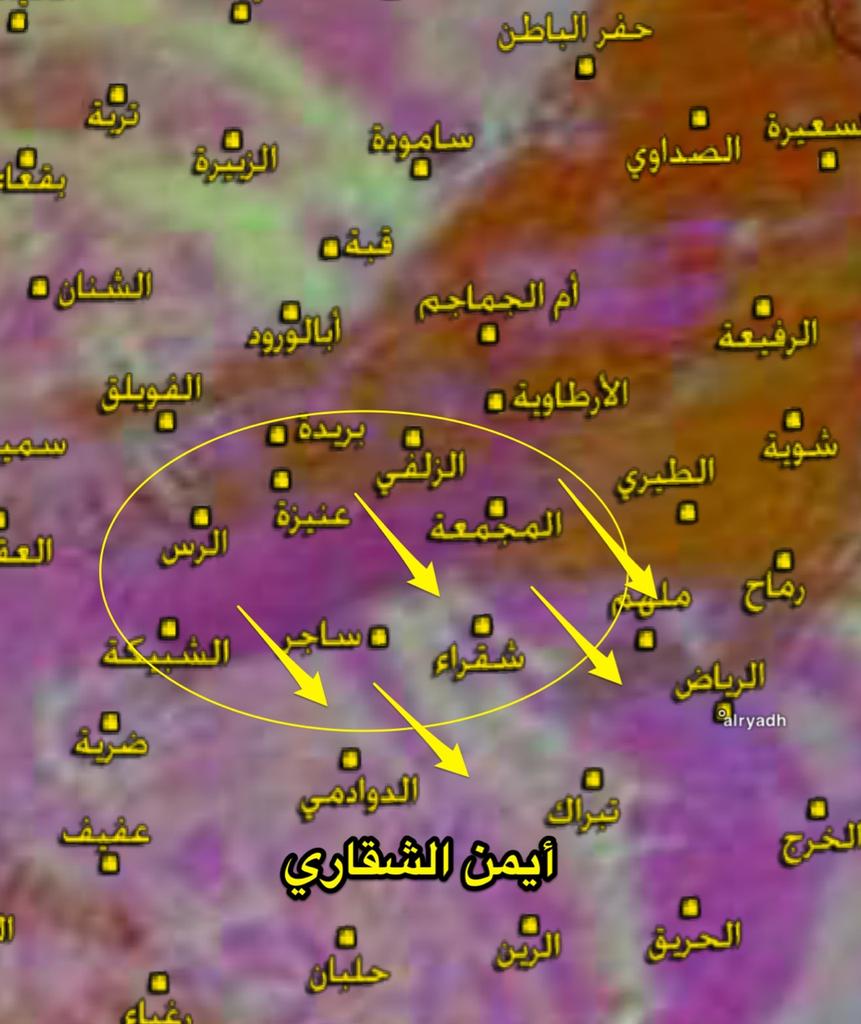 ashegary's tweet photo. اخر تحديث للغبار بأسماء المدن 
يقترب من شقراء وساجر 😷😷😷😷😷 http://t.co/0QwpEaUKgO