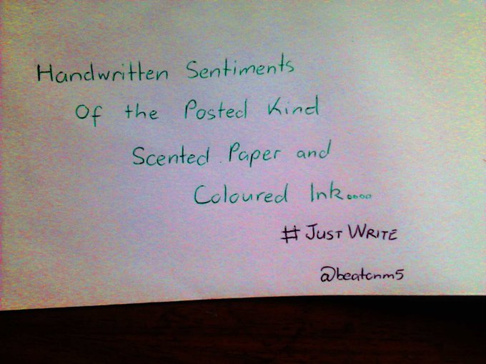 Handwritten sentiments of the posted kind