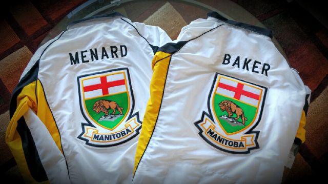 RayABaker's tweet photo. Ready to go to Ottawa for Mixed Doubles Curling Trials. #mbpride #Tuckers http://t.co/TpYr6FHatD