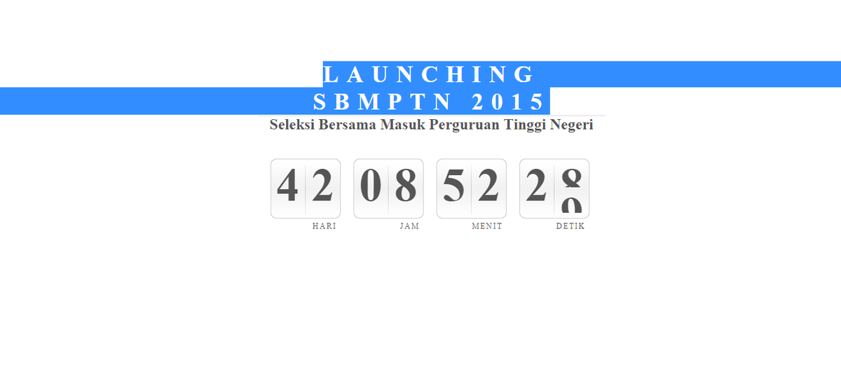 LAUNCHING SBMPTN 2015
sbmptn.or.id/count/index.php