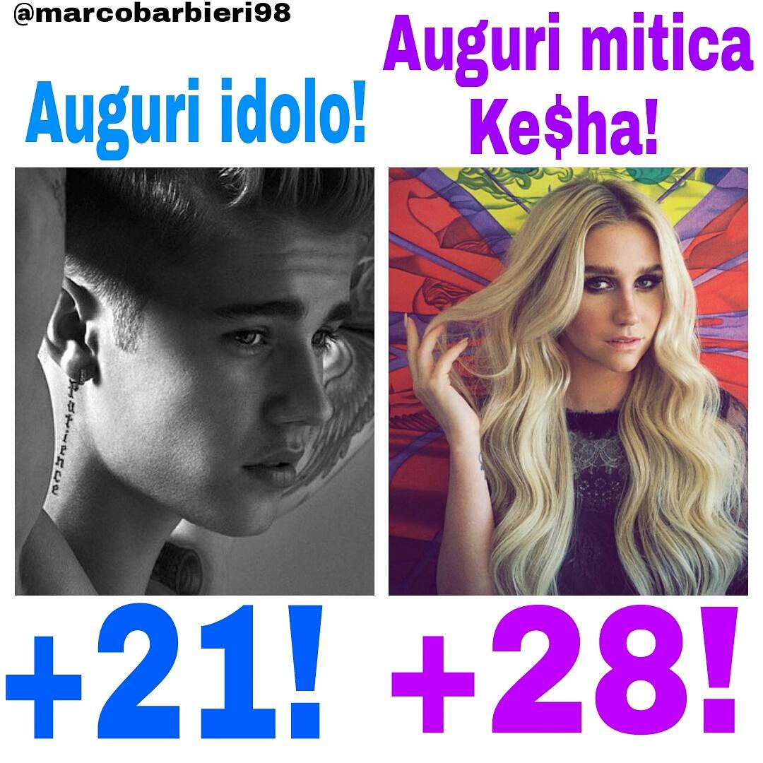   happy birthday to Justin Bieber and Kesha!!  