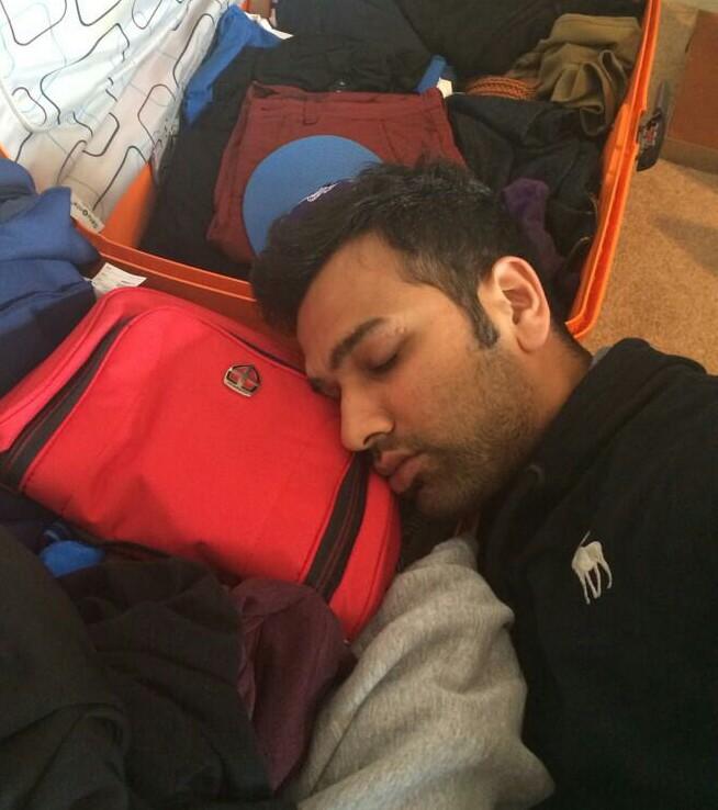 Image result for rohit sharma sleeping