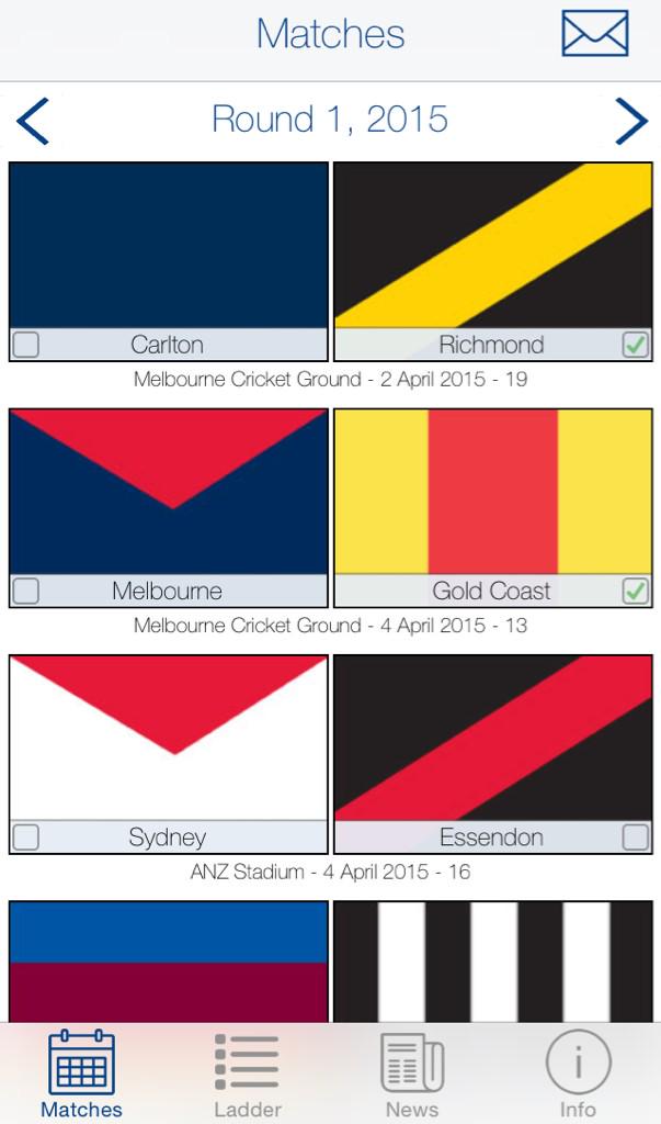 TipAmmo_AFL's tweet photo. Tip Ammo #AFL for iPhone is up and ready for a big 2015! Download it today to gain access to heaps of helpful info. http://t.co/SEdGyRSAnN