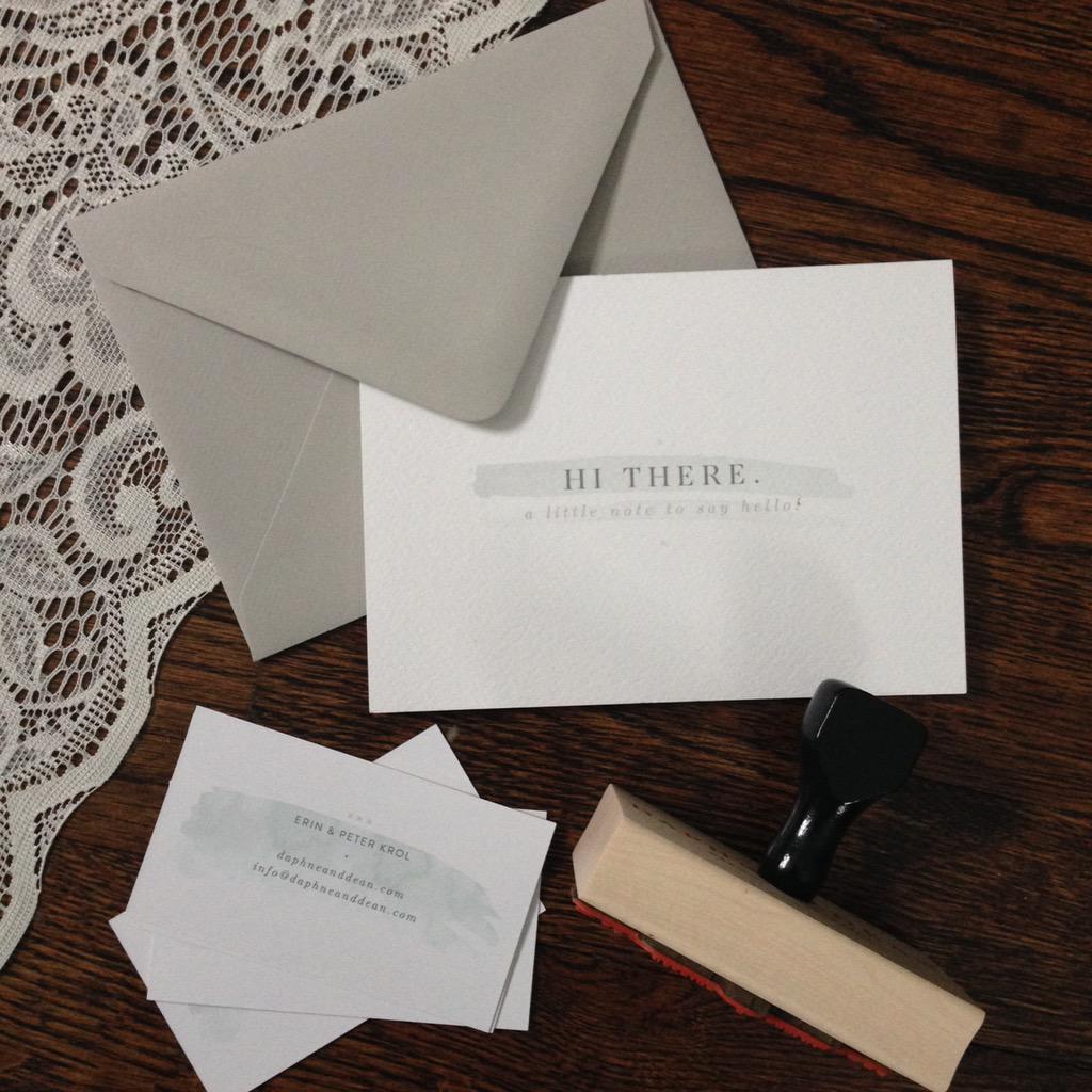 DaphneandDean's tweet photo. New branding from #threefifteendesign came in the mail this week! So incredibly excited!! #daphneanddean #rebrand http://t.co/TWjwTy30PN