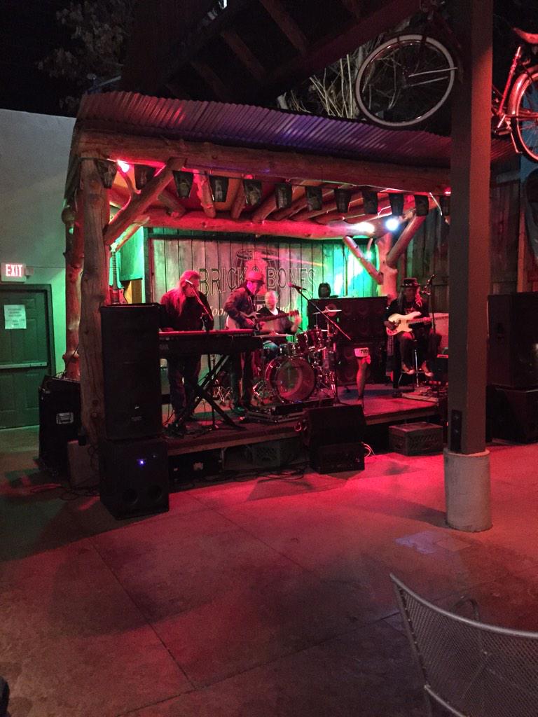 BrickandBones's tweet photo. Come join us for Deep Soul Radio. They are rocking our patio. http://t.co/hTBtgaTorx