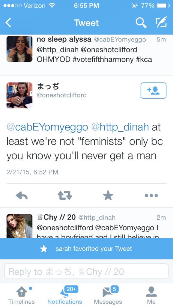 cabEYomyeggo's tweet image. AND HERR WE HAVE ANOTHER INCORRECT DEFINITION OF FEMINISM. IGNORANCE IS BLISS. #votefifthharmony #kca