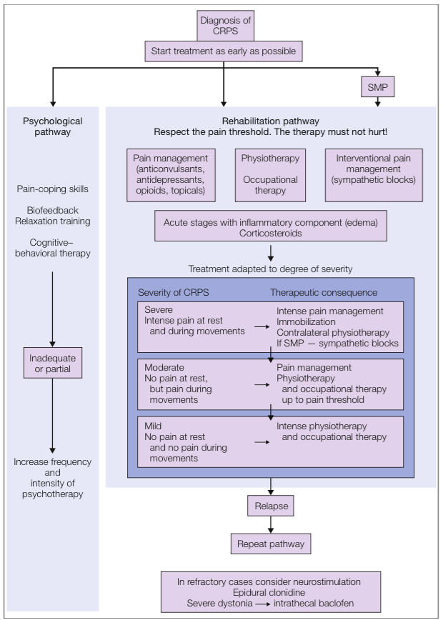 canibagthat's tweet image. CRPS: Tx is PT, restoration of function, incr ROM, strengthening. ALL interventions are to enable that. #FRCPCAnes