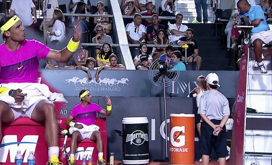 Rafa Nadal: [Bernardes] Voy a pedir que no me arbitres nunca mas