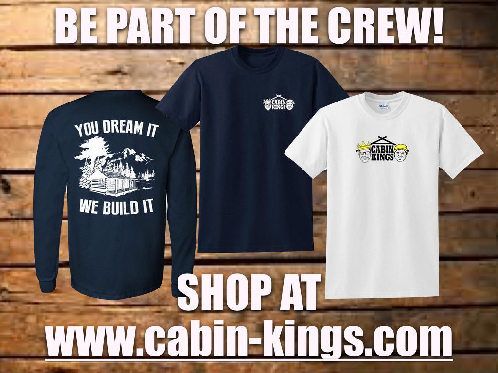 BuildingWildTV's tweet image. Be part of the crew! Get your own BUILDING WILD apparel! 
GO TO cabin-kings.com and SHOP! #buildingwild