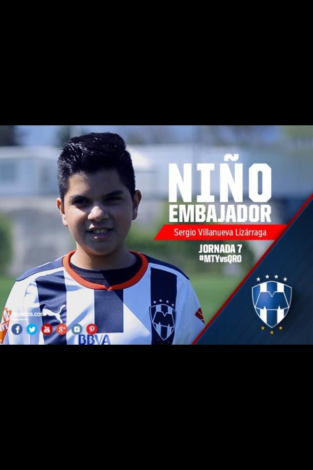 CeciH75's tweet photo. Te quiero Checo!! #niñoembajador #rayados http://t.co/5Z7Y3ItgW3
