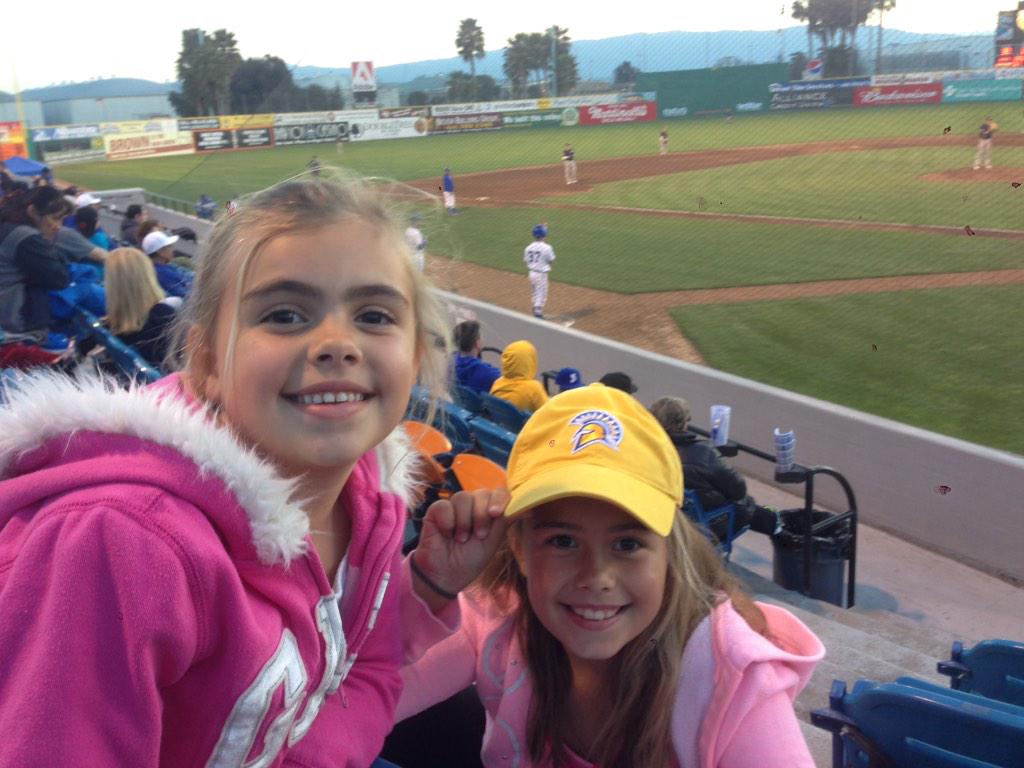 Alexa's first Spartan baseball game #SpartanUp