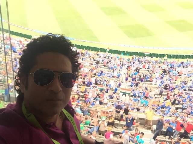 Always special to be back at cricket stadiums. Atmosphere at the MCG is fantastic! #CWC15  #IndvsSA