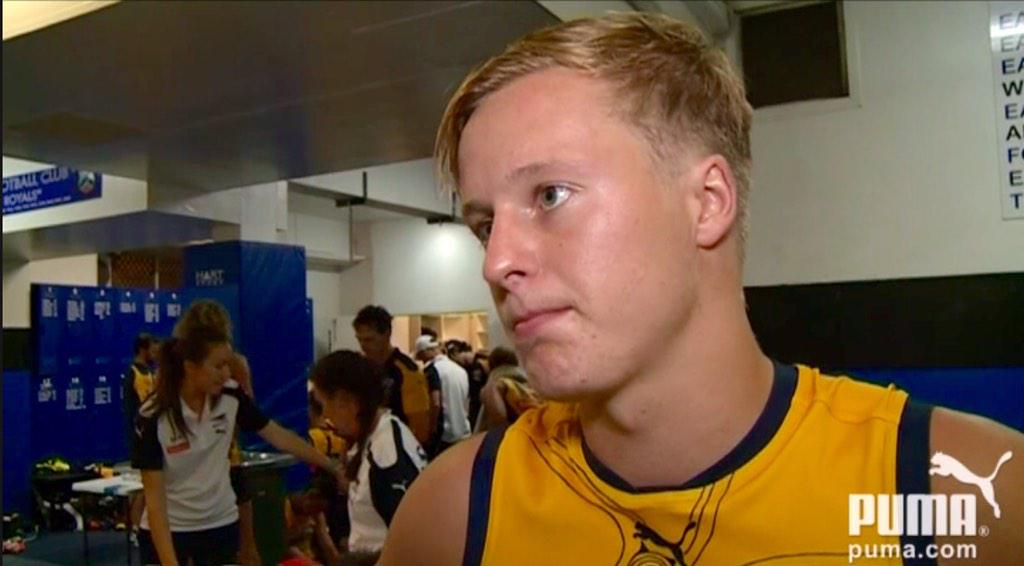 WestCoastEagles's tweet photo. Hear from first-gamer Jackson Nelson after Friday's match against the #AFLAllStars: http://t.co/c1Pq8PUyRQ #goeagles http://t.co/8GKGKTmYDi