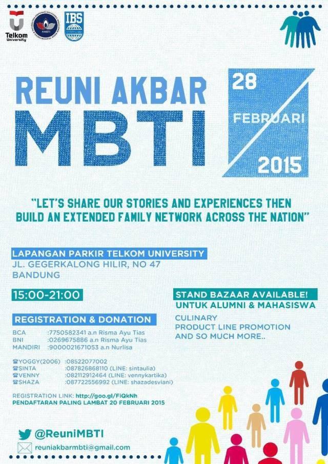 #ReuniAkbarMBTI 28 02 2015 @ Kampus Gerlong, Picung, Datang ya guys.. :)