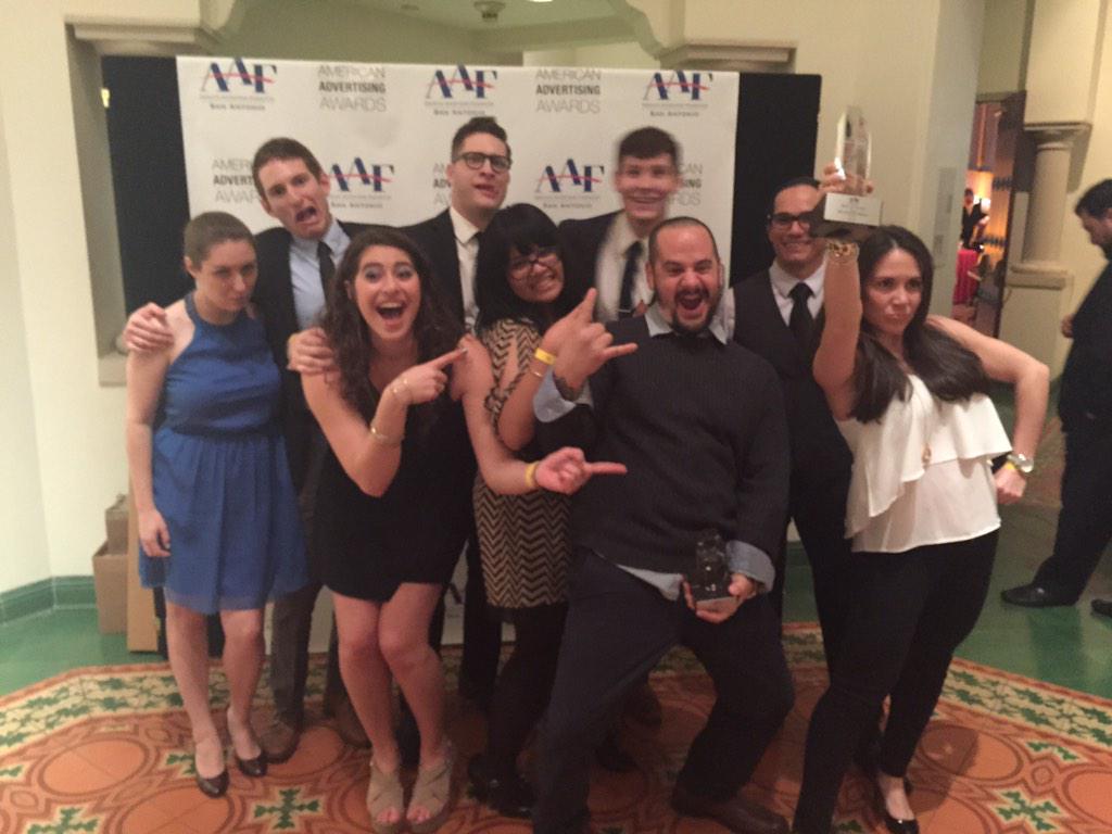 WeAreTribu's tweet photo. TRIBU WINS BEST OF SHOW!!!! We are so #thankful and #honored! #ADDY #AAASA @aafsanantonio #TribeLove ❤️ http://t.co/595SP03w7j
