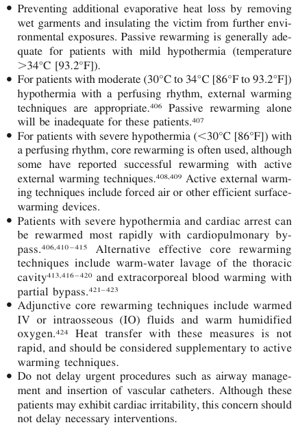 canibagthat's tweet image. ACLS in hyperthermia:
- main tx is REWARMING
- shock as per guidelines
- give drugs as per ACLS #FRCPCAnes
